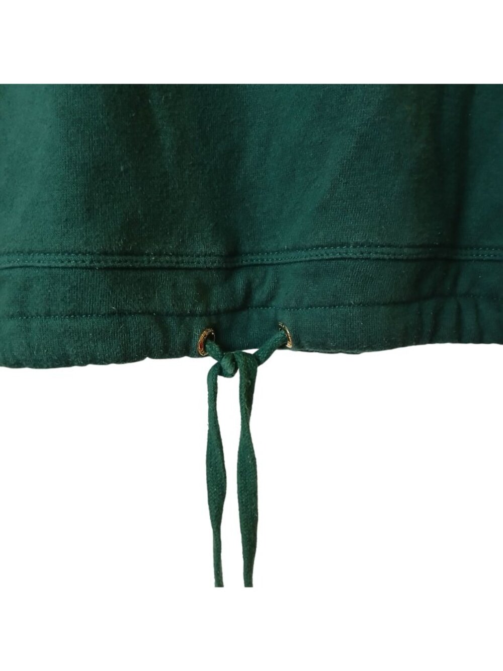 Tommy Hilfiger Sport Womens M Green Hoodie Cropped Drawstring Hem Spellout #Z-3 - Picture 7 of 8
